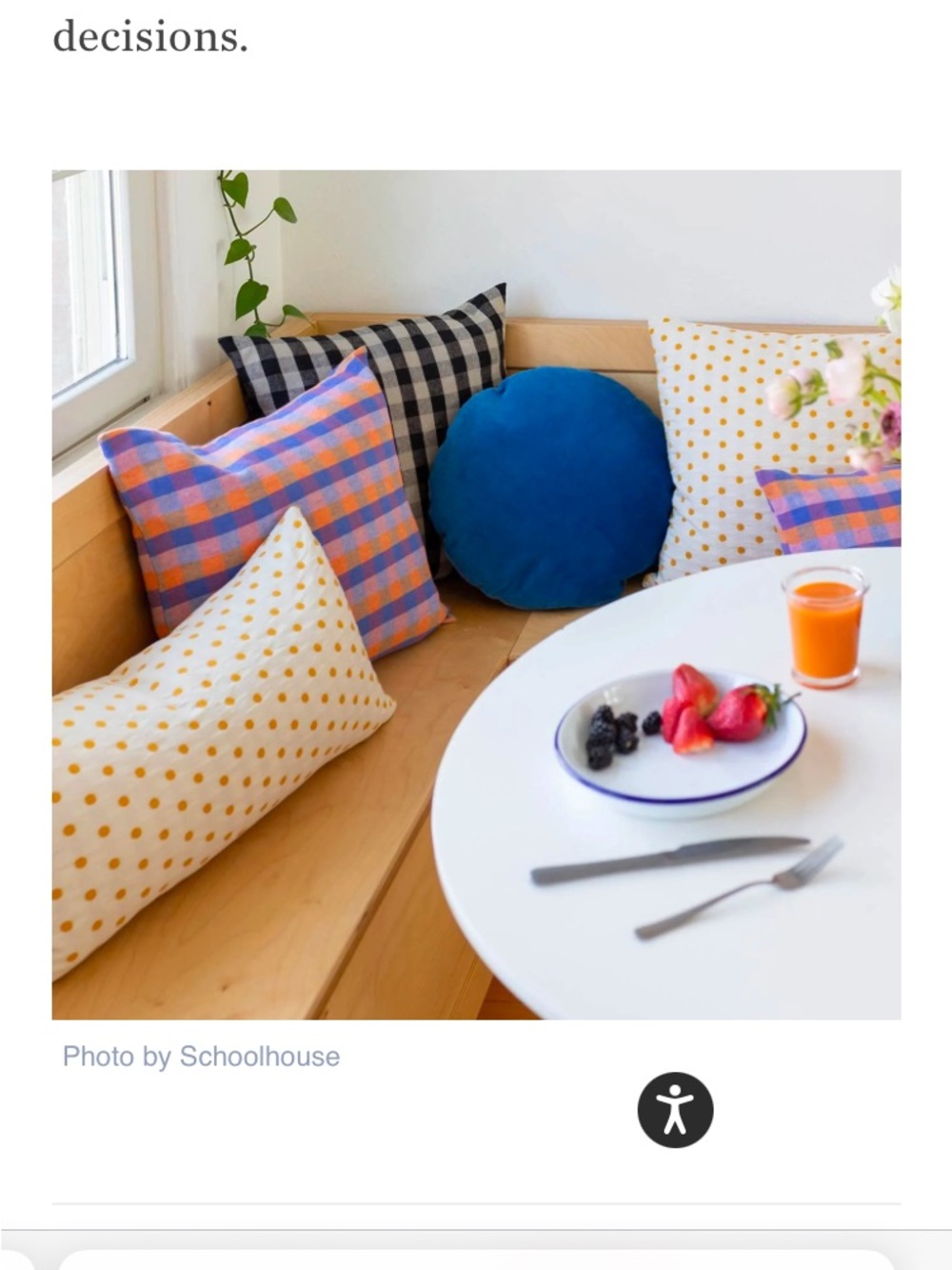 Schoolhouse Blue Velvet and Wool Circle Pillowcase